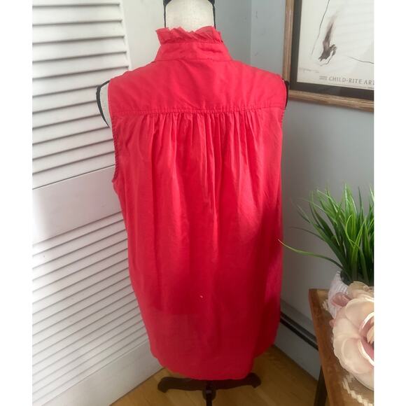 Tuckernuck Top XXL Poppy Pink Teagan Sleeveless Popover Ruffle Collar Dainty - Picture 4 of 7
